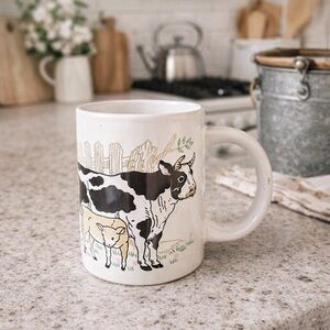 Vintage Farmhouse Cottagecore Heiffer Cow and Calf Coffee or Tea Mug